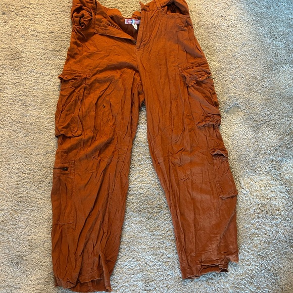 Urban Outfitters Burnt Orange Cargo Pants - Picture 1 of 5